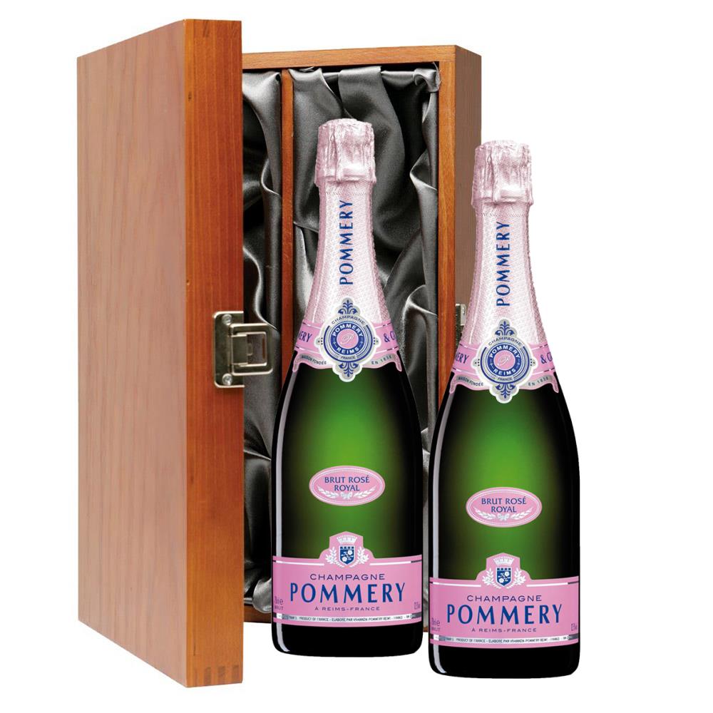 Pommery Rose Brut Champagne 75cl Twin Luxury Gift Boxed (2x75cl)
